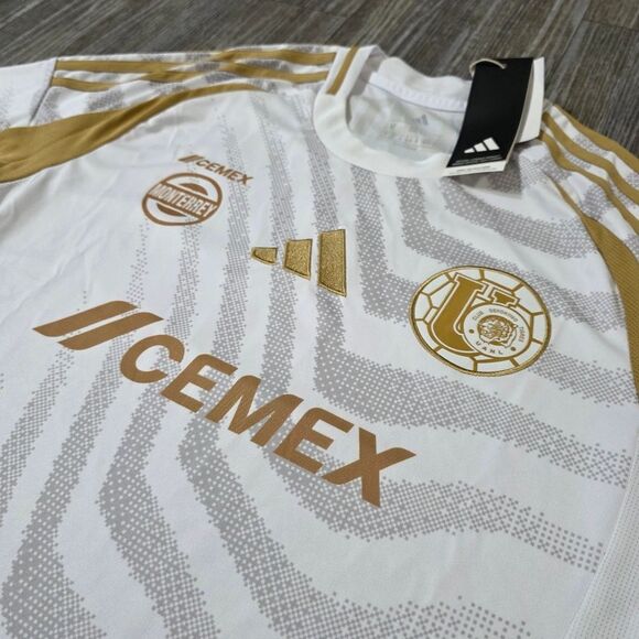 Adidas Tigres UANL 2025 Third Jersey White Gold IV6100 Men's Size Medium Soccer - Picture 2 of 15